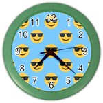 sunglasses Emoji Color Wall Clock