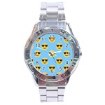 sunglasses Emoji Stainless Steel Analogue Watch