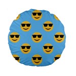 sunglasses Emoji Standard 15  Premium Round Cushion 