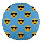 sunglasses Emoji Large 18  Premium Round Cushion 