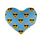 sunglasses Emoji Standard 16  Premium Heart Shape Cushion 