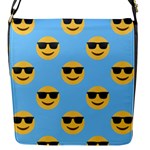 sunglasses Emoji Flap Closure Messenger Bag (S)