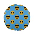 sunglasses Emoji Standard 15  Premium Flano Round Cushion 