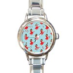 salsa flamenco Emoji Round Italian Charm Watch