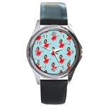 salsa flamenco Emoji Round Metal Watch