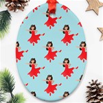 salsa flamenco Emoji Ornament (Oval)