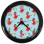 salsa flamenco Emoji Wall Clock (Black)