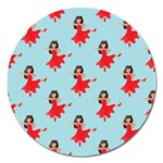 salsa flamenco Emoji Magnet 5  (Round)