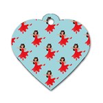 salsa flamenco Emoji Dog Tag Heart (One Side)