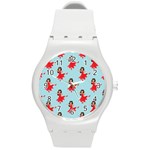 salsa flamenco Emoji Round Plastic Sport Watch (M)