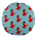 salsa flamenco Emoji Large 18  Premium Round Cushion 