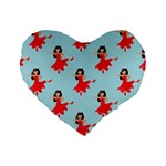 salsa flamenco Emoji Standard 16  Premium Heart Shape Cushion 