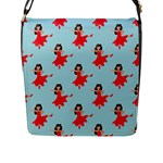 salsa flamenco Emoji Flap Closure Messenger Bag (L)