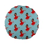 salsa flamenco Emoji Standard 15  Premium Flano Round Cushion 