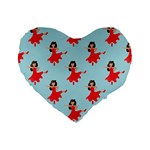 salsa flamenco Emoji Standard 16  Premium Flano Heart Shape Cushion 