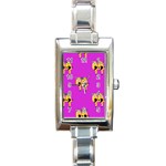 twin Emoji  Rectangle Italian Charm Watch