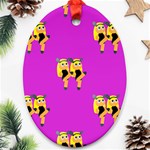 twin Emoji  Ornament (Oval)