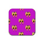 twin Emoji  Rubber Coaster (Square)