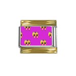 twin Emoji  Gold Trim Italian Charm (9mm)