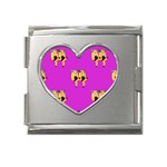 twin Emoji  Mega Link Heart Italian Charm (18mm)