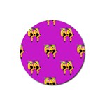 twin Emoji  Rubber Coaster (Round)