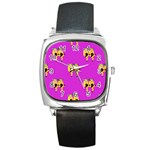 twin Emoji  Square Metal Watch