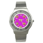 twin Emoji  Stainless Steel Watch