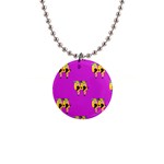 twin Emoji  1  Button Necklace