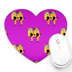 twin Emoji  Heart Mousepad