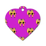 twin Emoji  Dog Tag Heart (One Side)