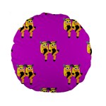 twin Emoji  Standard 15  Premium Round Cushion 