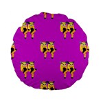 twin Emoji  Standard 15  Premium Flano Round Cushion 