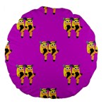 twin Emoji  Large 18  Premium Flano Round Cushion 