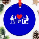 Online Dating Round Ornament (Two Sides)