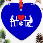 Online Dating Heart Ornament (Two Sides)