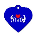 Online Dating Dog Tag Heart (One Side)