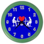 Online Dating Color Wall Clock