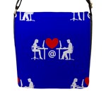 Online Dating Flap Closure Messenger Bag (L)