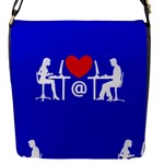 Online Dating Flap Closure Messenger Bag (S)