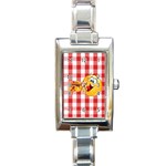 pizza Emoji  Rectangle Italian Charm Watch