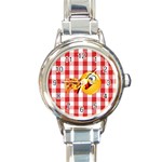 pizza Emoji  Round Italian Charm Watch