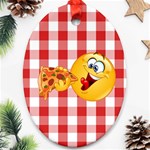 pizza Emoji  Ornament (Oval)