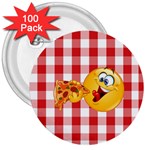 pizza Emoji  3  Button (100 pack)