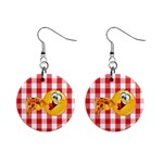 pizza Emoji  1  Button Earrings