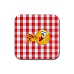 pizza Emoji  Rubber Coaster (Square)