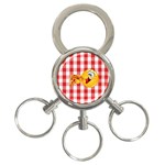 pizza Emoji  3-Ring Key Chain