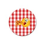 pizza Emoji  Magnet 3  (Round)