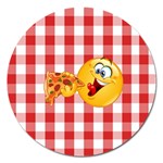 pizza Emoji  Magnet 5  (Round)