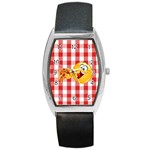 pizza Emoji  Barrel Style Metal Watch