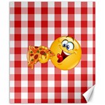 pizza Emoji  Canvas 8  x 10 